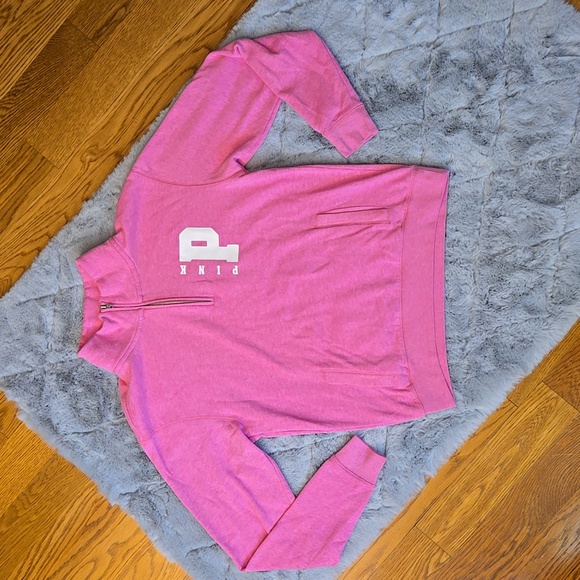 PINK Victoria's Secret Pink Quarter Zip Pull Over Jacket, Women's Extra Small - Picture 1 of 11
